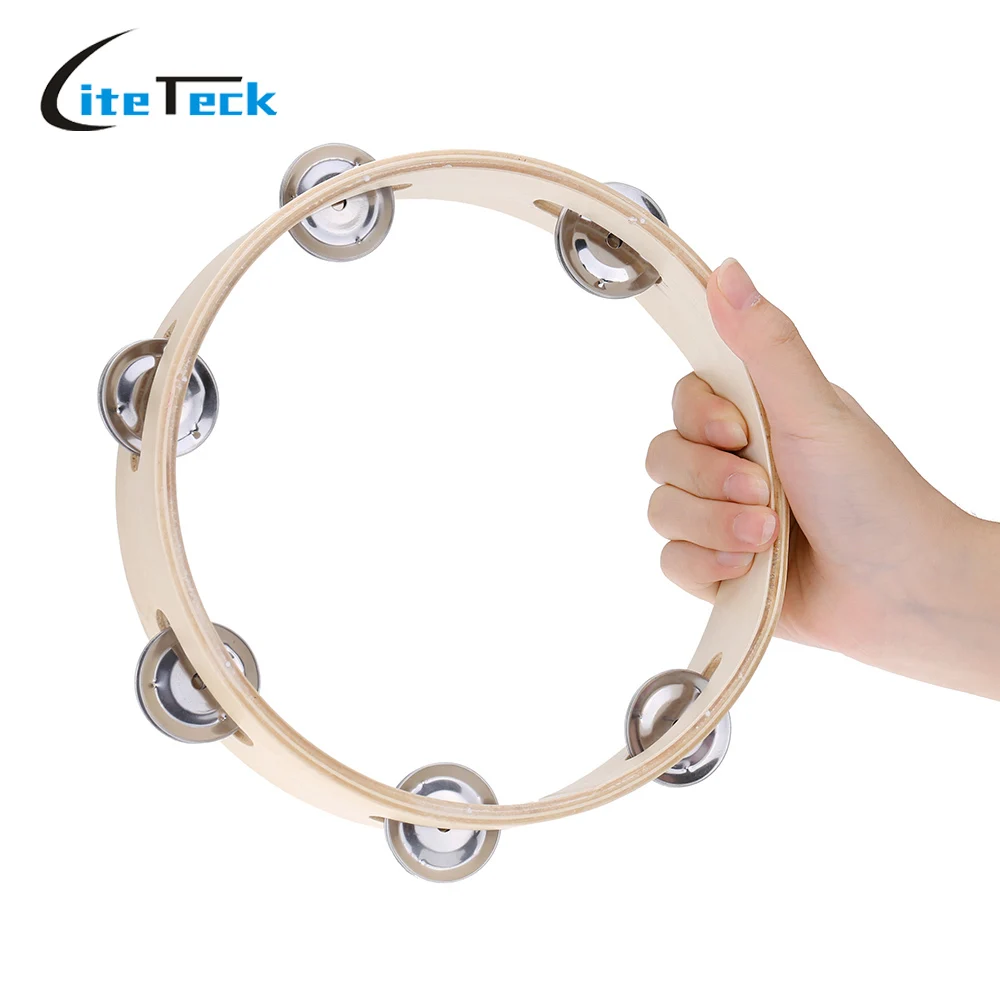 Kids 8" Hand Held Wood Headless Tambourine Bell with Metal Single Row Jingles and Educational Musical Percussion Toy for Party
Kids 8" Hand Held Wood Headless Tambourine Bell with Metal Single Row Jingles and Educational Musical Percussion Toy for Party