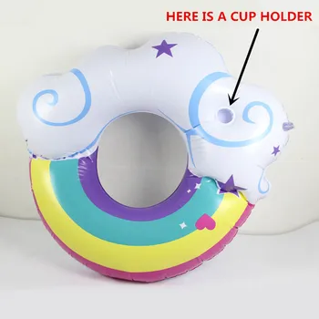 FDBRO 130cm Swimming Ring Inflatable Float Pool With Coasters Rainbow Cloud Summer Water Drifting Inflated Float Bed Lifebuoy
FDBRO 130cm Swimming Ring Inflatable Float Pool With Coasters Rainbow Cloud Summer Water Drifting Inflated Float Bed Lifebuoy