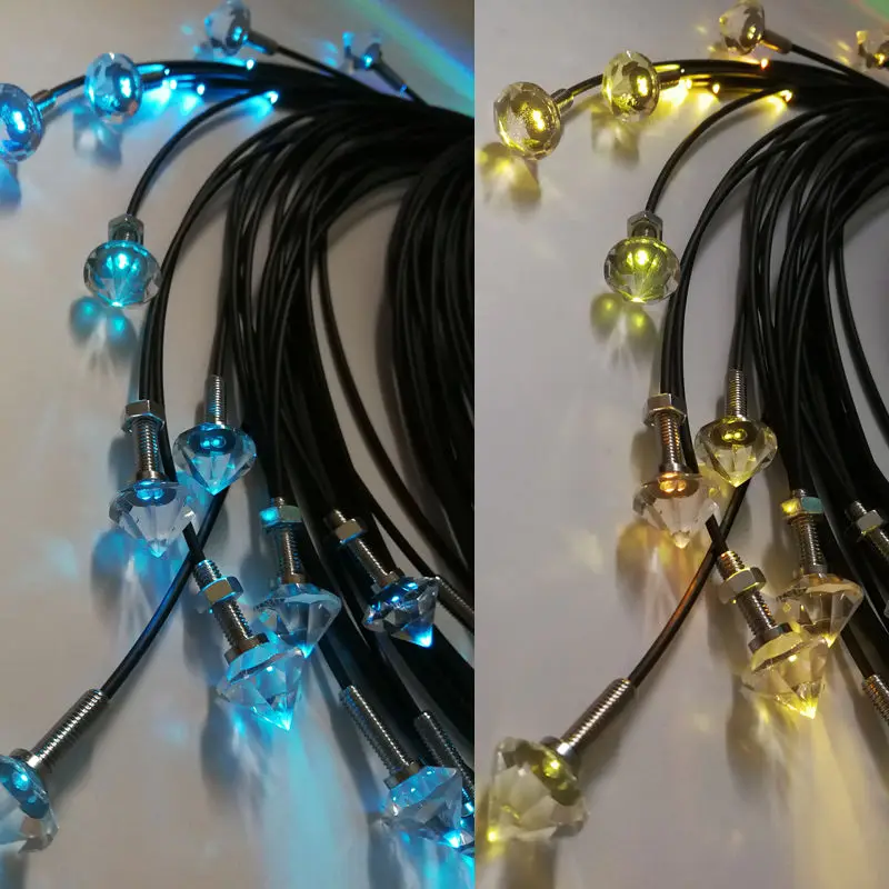 

Fiber Optic Lights Crystal End Fittings with Screw for Ceiling Starry Sky Effect Lighting Decoration 5pcs/lot