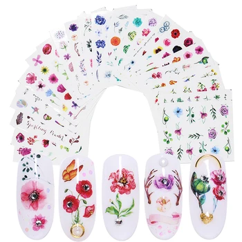 24 Pcs/Set Nail Water Decals Colorful Designs Butterfly Flower Cactus Patterns Transfer Sticker Nail Art Decoration
24 Pcs/Set Nail Water Decals Colorful Designs Butterfly Flower Cactus Patterns Transfer Sticker Nail Art Decoration