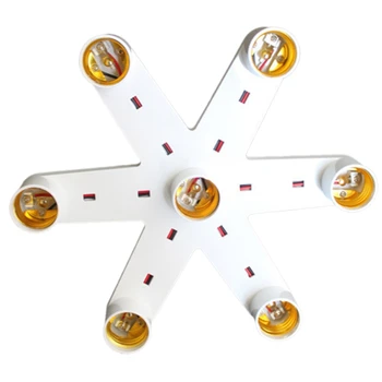 White 7 in 1 Lamp Holder E27 Chandelier Ceiling Light Head Living Room Ceiling Lamp Holder Lamp Holder Seven Screw Lamp Bases
White 7 in 1 Lamp Holder E27 Chandelier Ceiling Light Head Living Room Ceiling Lamp Holder Lamp Holder Seven Screw Lamp Bases