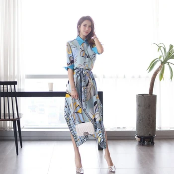 Korean 2019 Single Breasted Blue Elegant Dress Woman Print Vintage Holiday Clothes Women's Clothing Asymmetrical Floral Cloth
Korean 2019 Single Breasted Blue Elegant Dress Woman Print Vintage Holiday Clothes Women's Clothing Asymmetrical Floral Cloth