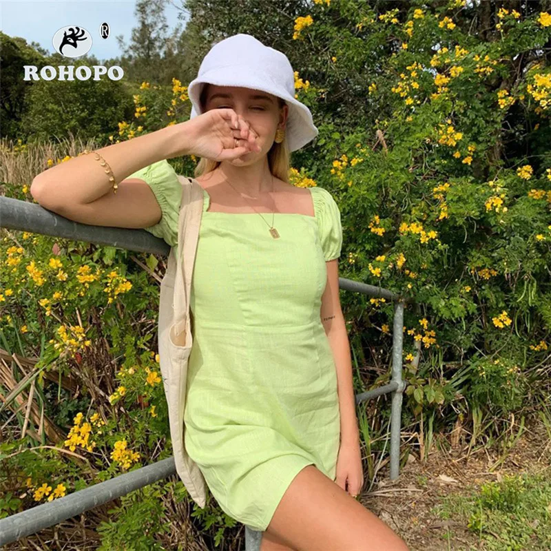 ROHOPO Women Cute Short Sleeve Pencil Flare Hem Dress Summer Preppy Puff Sleeve Off Shoulder Mini Dresses Street Girl Cute Dress
ROHOPO Women Cute Short Sleeve Pencil Flare Hem Dress Summer Preppy Puff Sleeve Off Shoulder Mini Dresses Street Girl Cute Dress