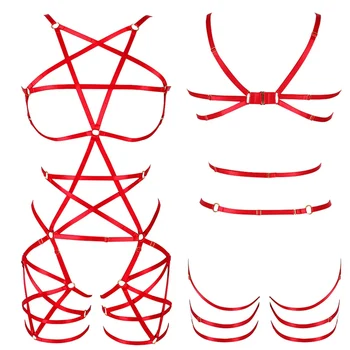 Pentagram Top Cage Bra Harness Full Body Sexy Chest Belt Garter Punk Gothic Lingerie for Women Adjustable Dance Festival Rave
Pentagram Top Cage Bra Harness Full Body Sexy Chest Belt Garter Punk Gothic Lingerie for Women Adjustable Dance Festival Rave