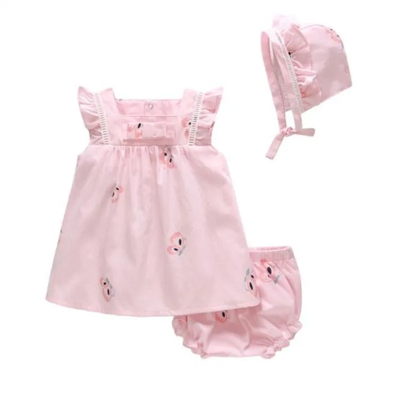 2019 summer new baby girl dress pink bow children's dress + shorts + hat three-piece girl baby birthday dress
2019 summer new baby girl dress pink bow children's dress + shorts + hat three-piece girl baby birthday dress