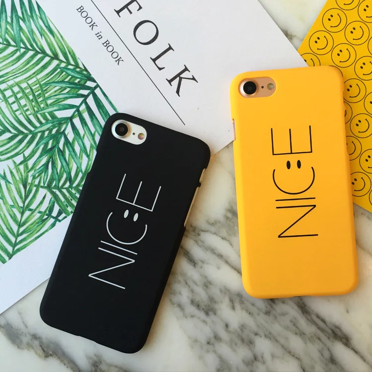Yellow Black Nice Smile Hard Protective Skin For iPhone 5 5s SE 6 6s 7 8 Plus Simple Design Frosted Cell Phone Cover Cases Coque
Yellow Black Nice Smile Hard Protective Skin For iPhone 5 5s SE 6 6s 7 8 Plus Simple Design Frosted Cell Phone Cover Cases Coque