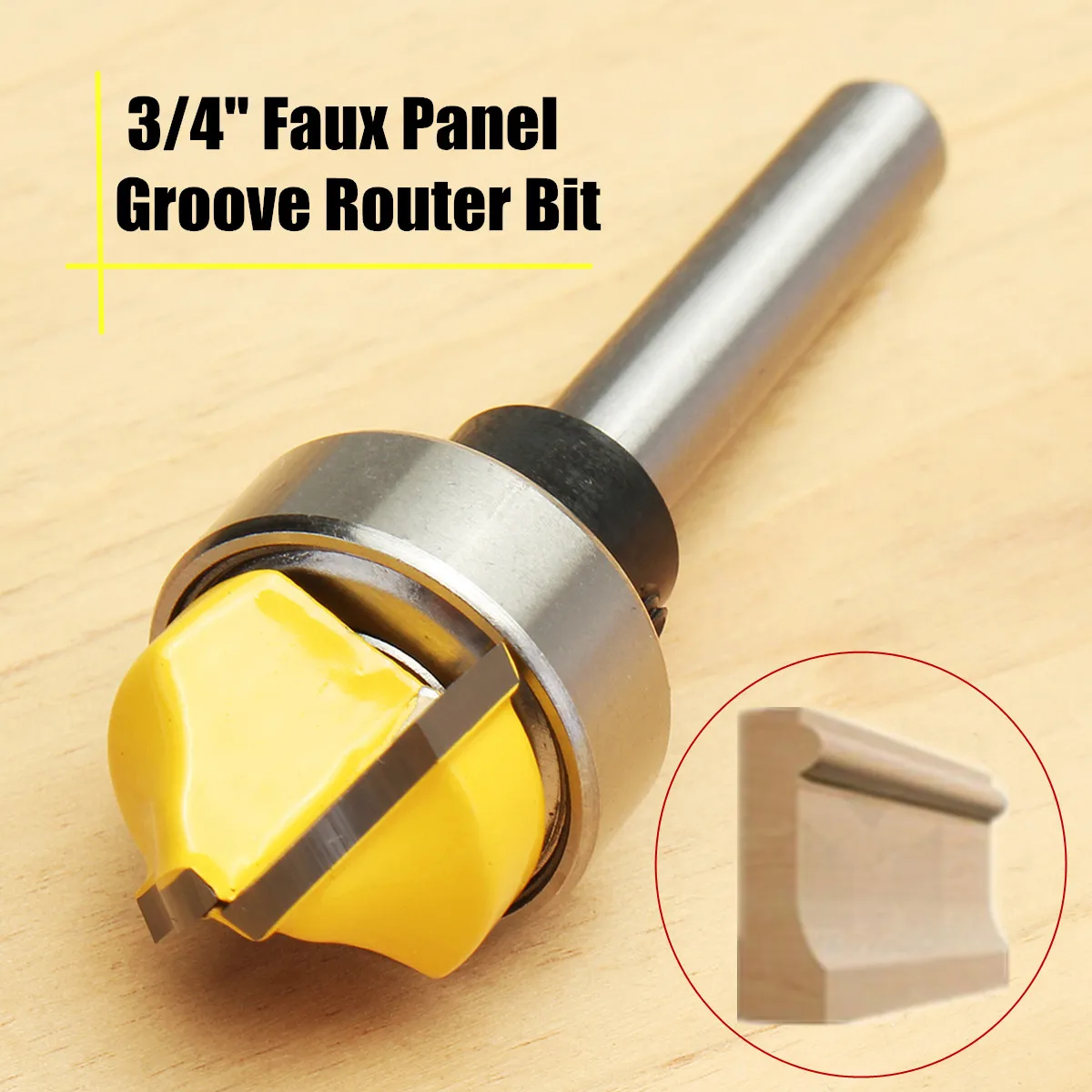 3/4" Faux Panel Groove Router Bit 1/4 inch Shank diameter For Woodworking Tool Hot Milling Cutter
3/4" Faux Panel Groove Router Bit 1/4 inch Shank diameter For Woodworking Tool Hot Milling Cutter