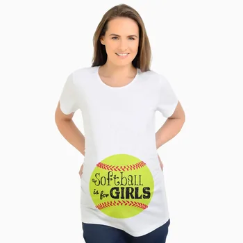 Summer Funny Print Softball Pregnant Women T-shirts Maternity Tops Tees Pregnancy Tshirt Camiseta Embarazada Plus Size S-XXL
Summer Funny Print Softball Pregnant Women T-shirts Maternity Tops Tees Pregnancy Tshirt Camiseta Embarazada Plus Size S-XXL