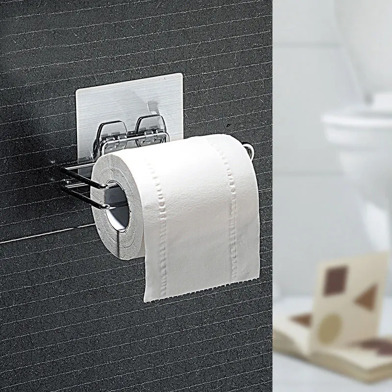 Wall Mounted Stainless Steel Toilet Roll Paper Holder Kitchen Bathroom Storage Washable Stick Hooks Rack Towel Organizer Tools
Wall Mounted Stainless Steel Toilet Roll Paper Holder Kitchen Bathroom Storage Washable Stick Hooks Rack Towel Organizer Tools