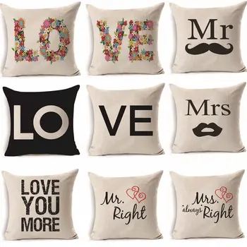 1pcs 43*43cm cotton linen cushion cover pillowcase Mr Mrs Love Wedding Marriage Home Decor Decoration Party DIY Favors 40247
1pcs 43*43cm cotton linen cushion cover pillowcase Mr Mrs Love Wedding Marriage Home Decor Decoration Party DIY Favors 40247