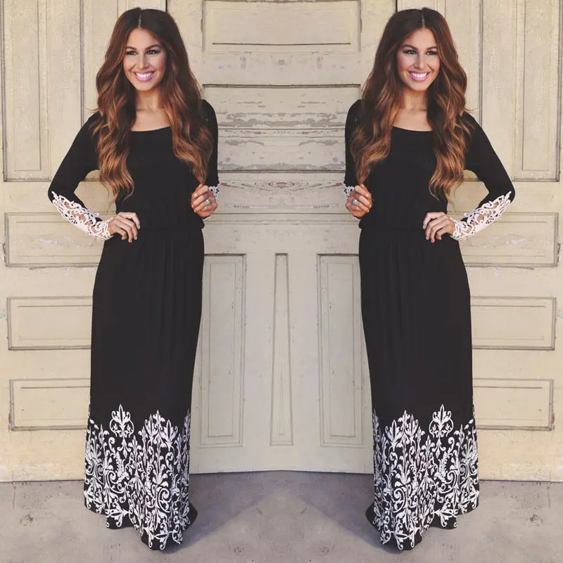 Fashion Women Lady Summer Lace Long Sleeve Party Dresses Clothing Casual Brief Maxi Long Dress Fashion
Fashion Women Lady Summer Lace Long Sleeve Party Dresses Clothing Casual Brief Maxi Long Dress Fashion