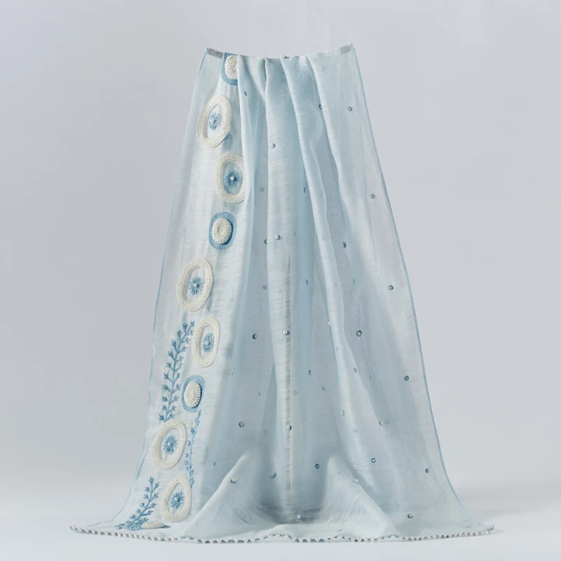 high quality Japanese style handmade blue/pink embroidery beaded pearl silk wool scarf Shawl size:70*190cm(dry cleaning)
high quality Japanese style handmade blue/pink embroidery beaded pearl silk wool scarf Shawl size:70*190cm(dry cleaning)