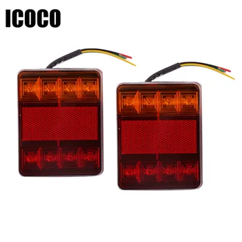 ICOCO New 2pcs ABS Plastic Waterproof Trailer Truck 8LED Taillight Brake Stop Turn Signal Indicator Light Lamp 12V
ICOCO New 2pcs ABS Plastic Waterproof Trailer Truck 8LED Taillight Brake Stop Turn Signal Indicator Light Lamp 12V