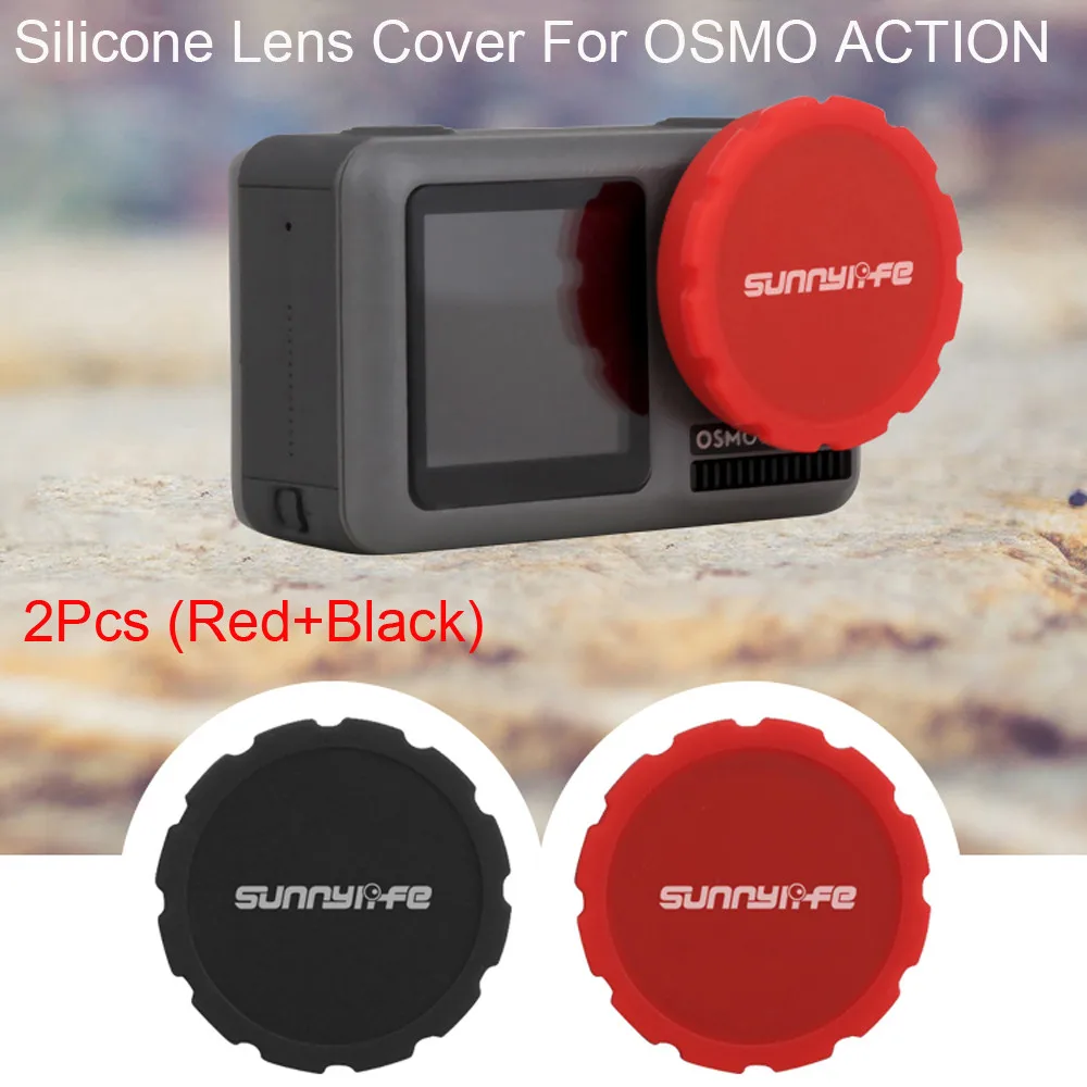 

2PC Protective Silicone Camera Lens Cap Cover Guard For DJI Osmo Action Camera 2019 New Arrival fashion