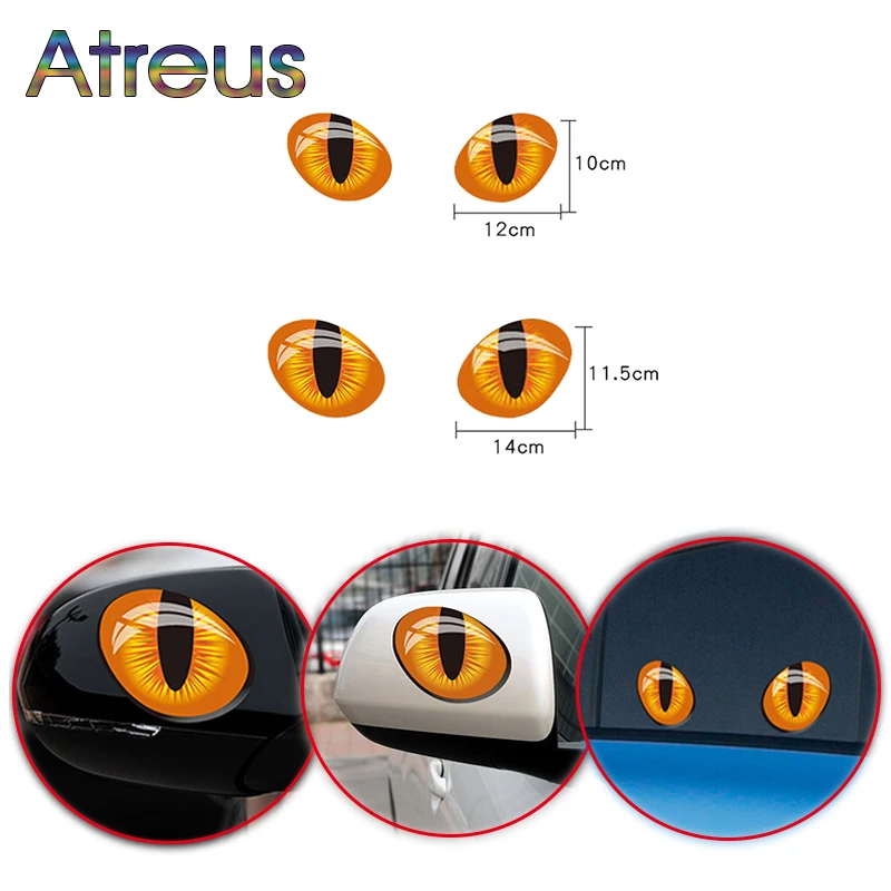 Atreus 3D Car-Styling Cat eye car sticker for Suzuki Vitara Hyundai Solaris I30 IX35 Creta Accent IX25 Jeep Renegade Wrangler
Atreus 3D Car-Styling Cat eye car sticker for Suzuki Vitara Hyundai Solaris I30 IX35 Creta Accent IX25 Jeep Renegade Wrangler
