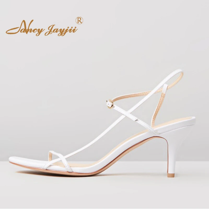 White Yellow Open Square Toe High Stiletto Sandals Woman Thin Ankle Strap Ladies Shoes Large Size 12 14 Soft Leather Mature 2019 
White Yellow Open Square Toe High Stiletto Sandals Woman Thin Ankle Strap Ladies Shoes Large Size 12 14 Soft Leather Mature 2019