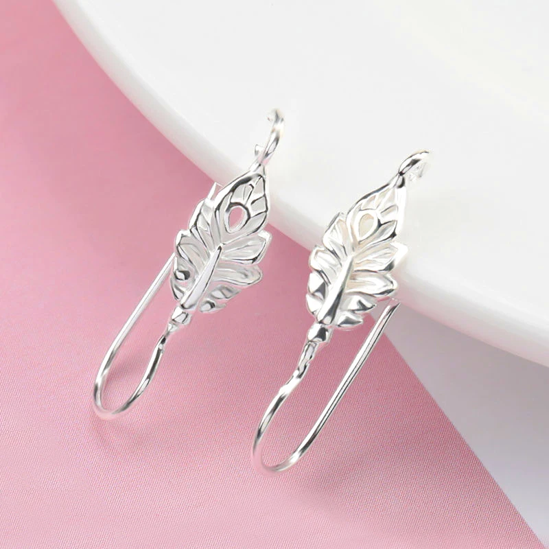 A pair 22x5.8mm 925 sterling Silver Ear Wires Hooks soild silver feather Earring hooks For Jewelry making Earring accessories
A pair 22x5.8mm 925 sterling Silver Ear Wires Hooks soild silver feather Earring hooks For Jewelry making Earring accessories