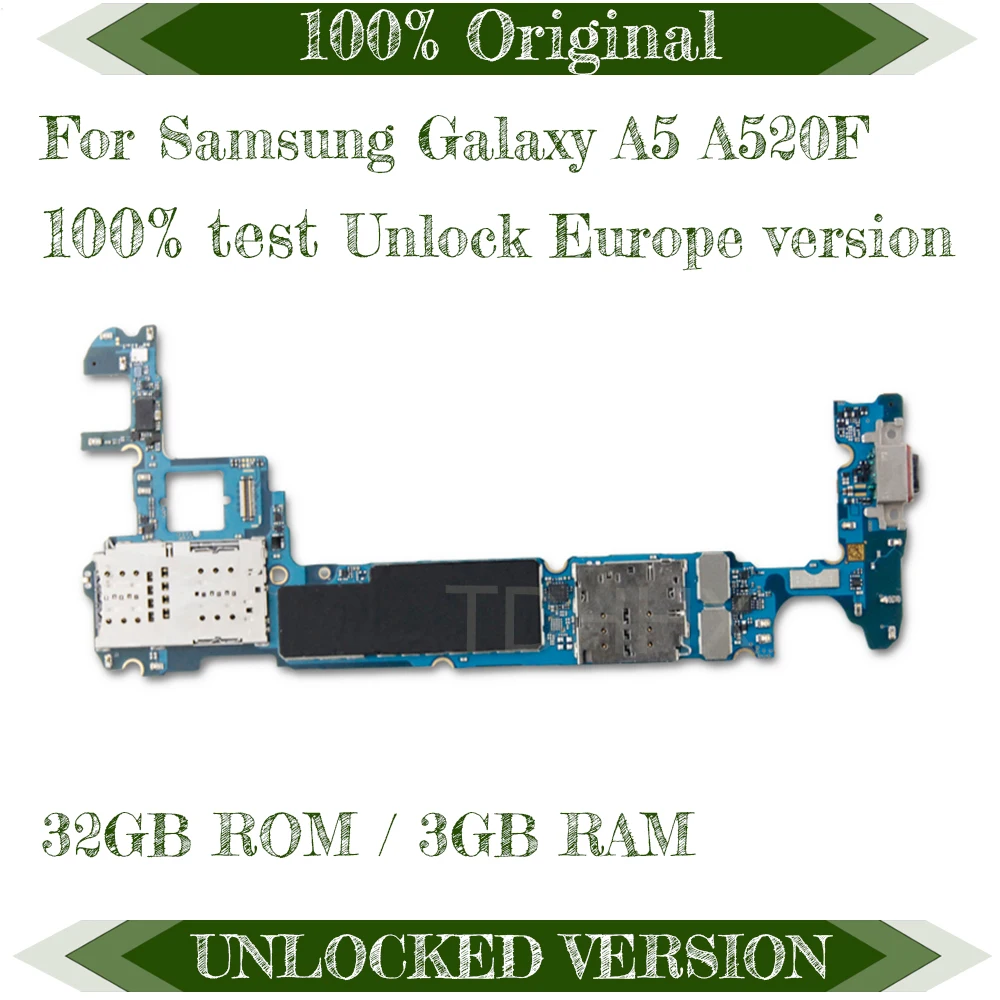 EU Version for Samsung Galaxy A5 A520F Motherboard Original unlocked For Galaxy A5 A520F Mainboard full chips logic board 32GB
EU Version for Samsung Galaxy A5 A520F Motherboard Original unlocked For Galaxy A5 A520F Mainboard full chips logic board 32GB
