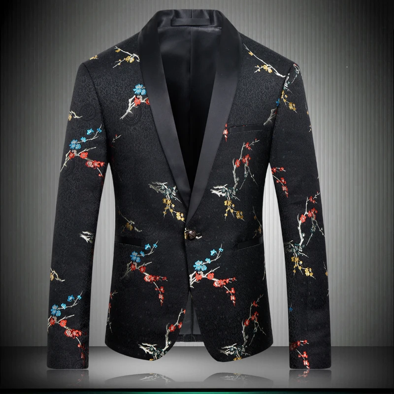2019 Black Flowers Plum Embroidery Suit Jackets For Men Chinese Style Pop Star Wear National Man Blazer Casual Suit Jacket 8629
2019 Black Flowers Plum Embroidery Suit Jackets For Men Chinese Style Pop Star Wear National Man Blazer Casual Suit Jacket 8629