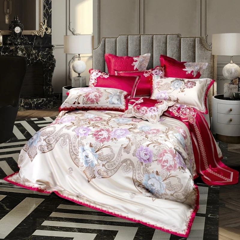 Luxury Paisley Floral Jacquard Duvet Cover Bedspread 4/6/10Pcs King Queen size Vintage Royal Bedding Set Sateen Cotton Blue Red
Luxury Paisley Floral Jacquard Duvet Cover Bedspread 4/6/10Pcs King Queen size Vintage Royal Bedding Set Sateen Cotton Blue Red