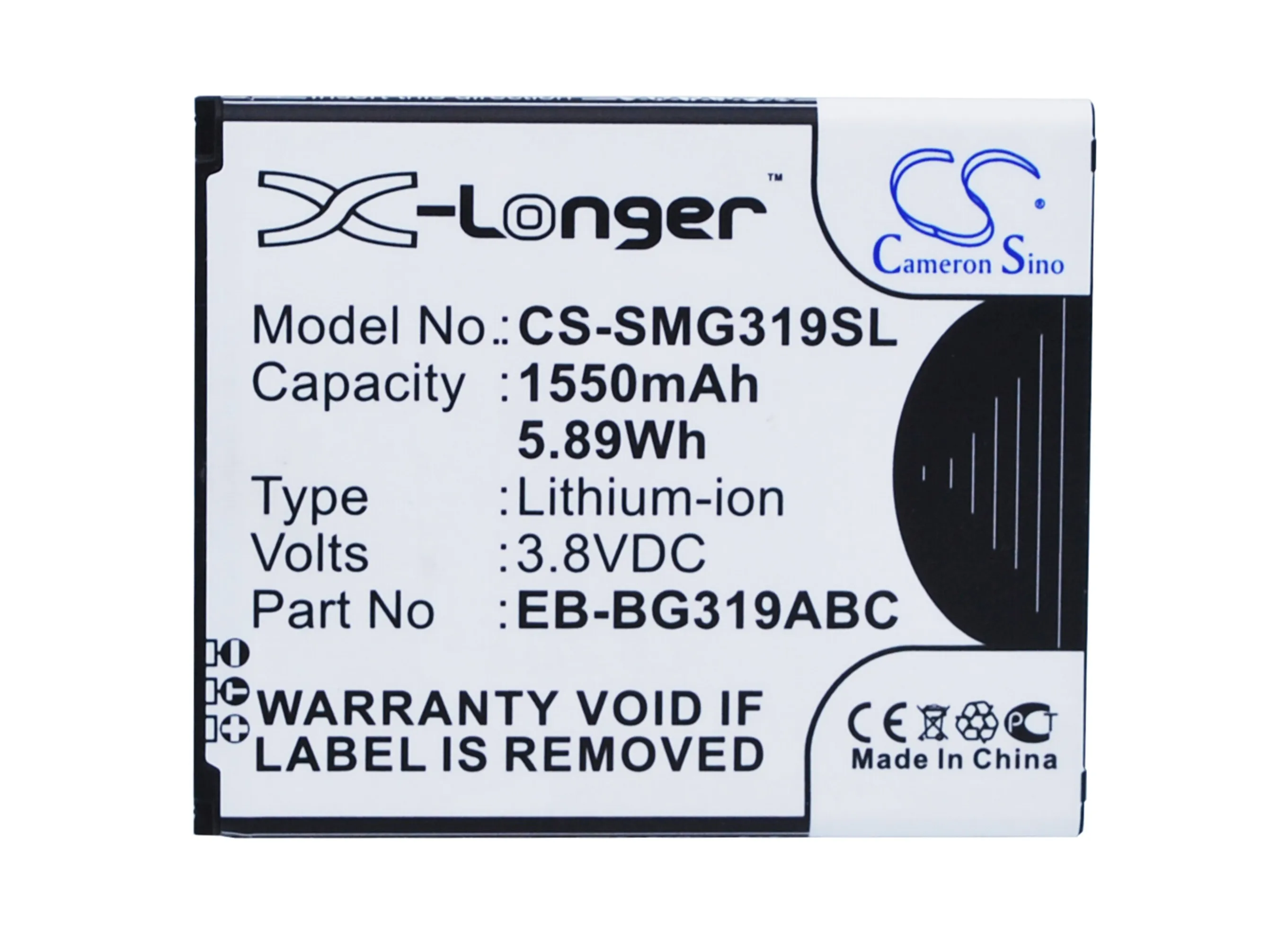 Аккумулятор Cameron Sino 1550 мАч для Samsung Galaxy Ace 4 CDMA LTE EB BG319ABC SM G310A G310AZ|cameron sino|battery for