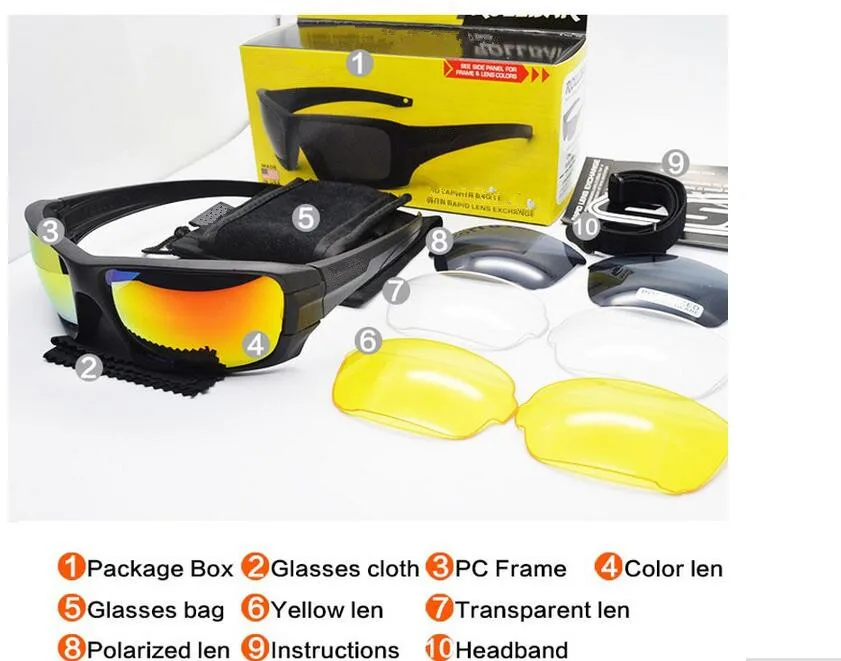 

2019 4 lens Polarized sports goggles bike cycling UV400 sunglasses men glasses ev oculos ciclismo bicycle equipment 3