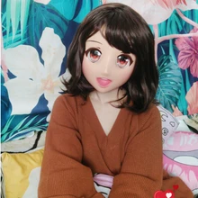 (Oliva-1) feminino Sweet Girl Resina Metade Cabeça Dos Desenhos Animados Kigurumi Cosplay Máscara Máscara de Papel Anime Japonês Lolita Travestir Máscara de Boneca(China)