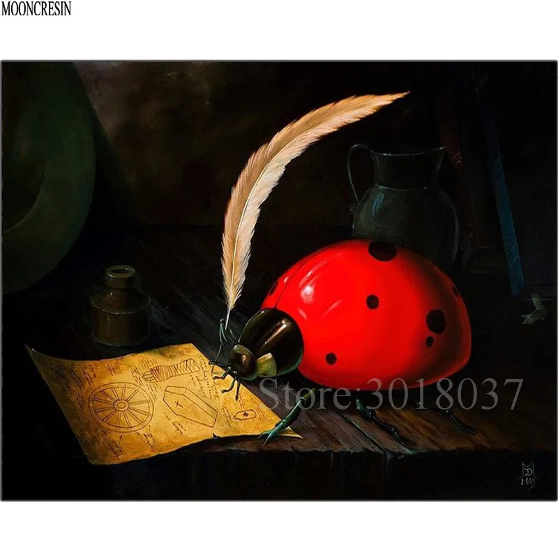 5D Diy Diamond Painting Cross Stitch Ladybug & Feather On Table Needlework Diamond Embroidery Full Round Mosaic Decoration Resin
5D Diy Diamond Painting Cross Stitch Ladybug & Feather On Table Needlework Diamond Embroidery Full Round Mosaic Decoration Resin