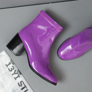 INS women Ankle boots Plus size 22-25.5 cm feet length boots for women Patent leather microfiber female shoes fashion
INS women Ankle boots Plus size 22-25.5 cm feet length boots for women Patent leather microfiber female shoes fashion