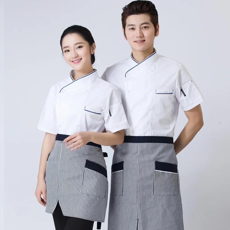 Fashionable Unisex Chef Jacket Breathable Fabrics Top Hotel Bakers Kitchen Long Sleeve Work Clothes Plus Size B-5931 | Тематическая