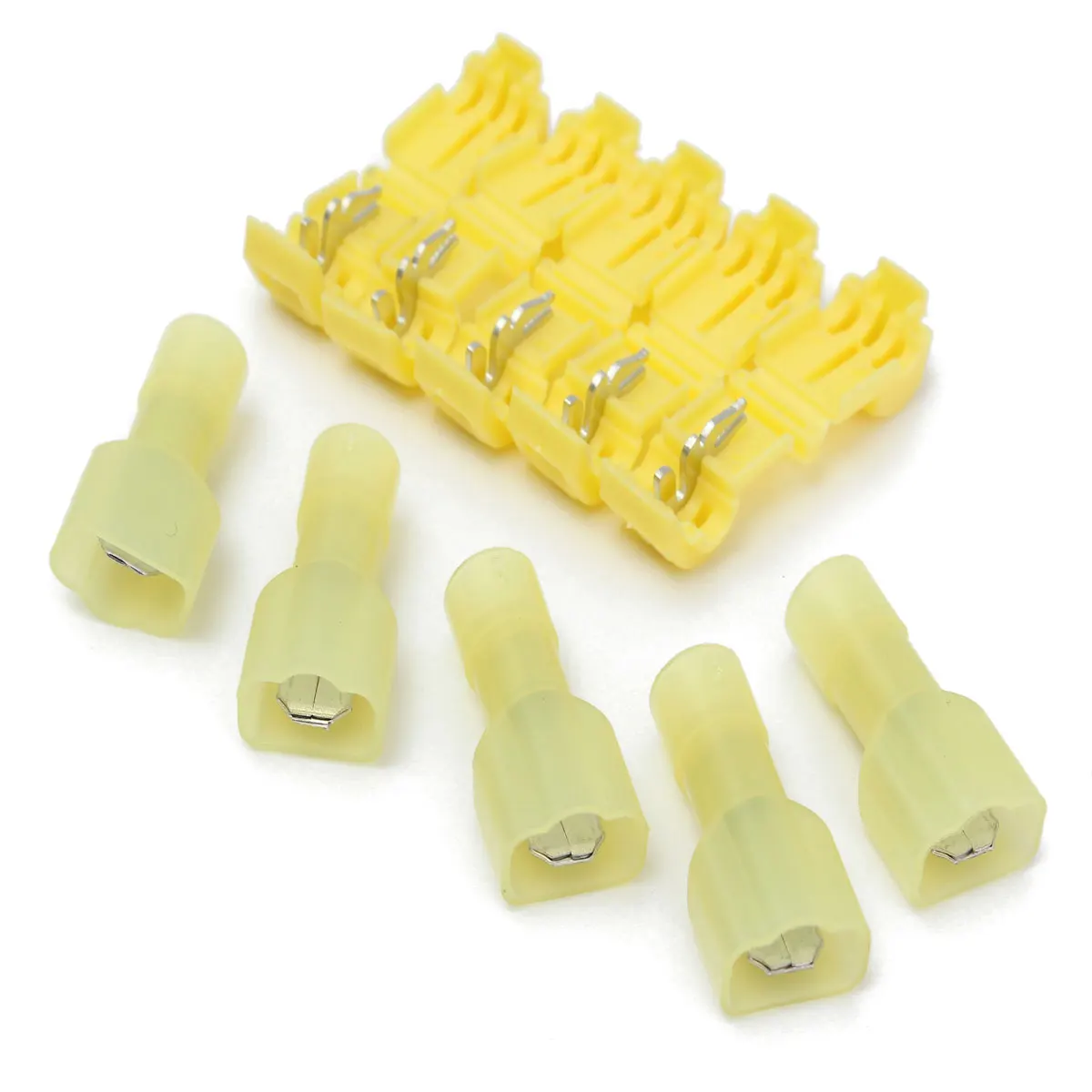 100/10pcs Electrical Wire Crimp Terminals Quick Splice Cable Spade Connectors Kit Set 0.3-1.0mm2/1.0-2.5mm2/4.0-6.0mm2