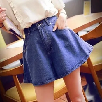 New Pattern Korean Easy High Waist Cowboy Exceed Shorts Schoolgirl School Wind Leisure Time Wide Leg kirt
New Pattern Korean Easy High Waist Cowboy Exceed Shorts Schoolgirl School Wind Leisure Time Wide Leg kirt