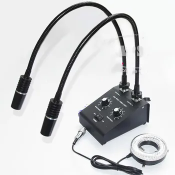 Microscopic LED Light Source, Double Branches, Double Gooseneck Light Source + 60 LED Light Ring Lamp
Microscopic LED Light Source, Double Branches, Double Gooseneck Light Source + 60 LED Light Ring Lamp