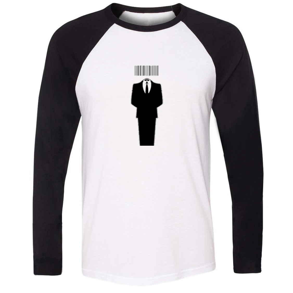 IDzn Casual Anonymous Internet Freedom Raglan Long Sleeve T-shirt Cotton Funny T Shirt Men Fashion Boy's Tee Male Streetwear | Мужская