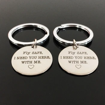 Engraved Fly safe i need you here with me key chains Gift for couples keyring keys holder plane sliver tag charm lover's
Engraved Fly safe i need you here with me key chains Gift for couples keyring keys holder plane sliver tag charm lover's