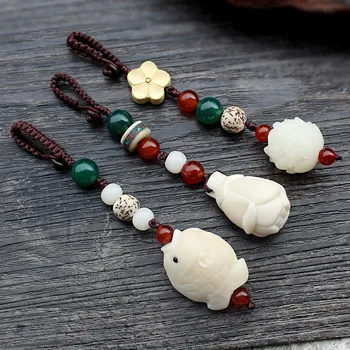 WEIYU Carved Tagua Nut Lotus&Fish Pendant Keychain Key Holder Natural Ivory White Wood Handcrafted Charm Car Key Ring Jewelry
WEIYU Carved Tagua Nut Lotus&Fish Pendant Keychain Key Holder Natural Ivory White Wood Handcrafted Charm Car Key Ring Jewelry