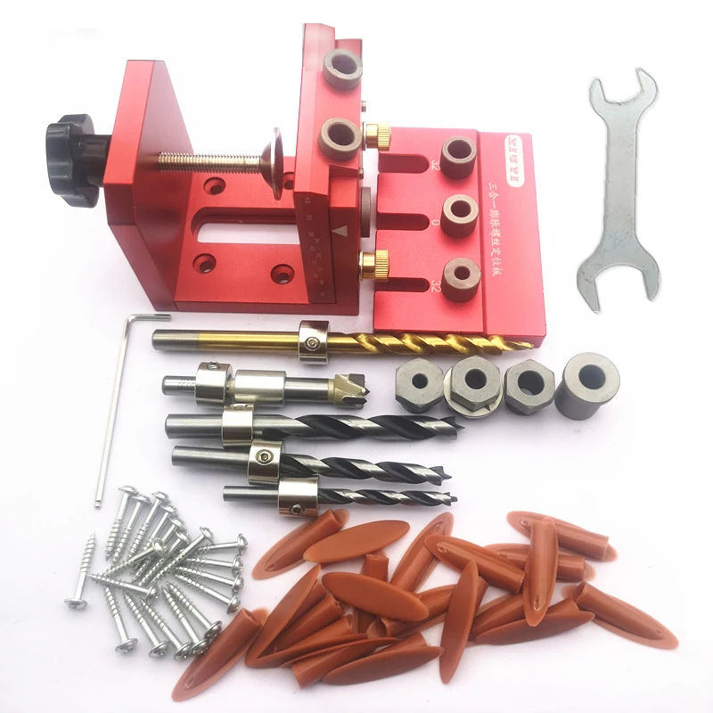 New Pocket Hole Jig Kit With 9mm Step Drill Bit Wood Doweling jig Drilling Hole Guide Locator Woodworking Joinery Tool Set
New Pocket Hole Jig Kit With 9mm Step Drill Bit Wood Doweling jig Drilling Hole Guide Locator Woodworking Joinery Tool Set