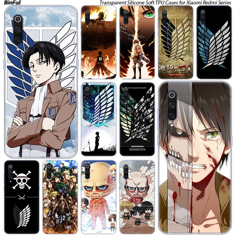 Anime attack on Titan Silicone Case For Xiaomi Pocophone F1 9T 9 9SE 8 A2 Lite A1 A2 Mix3 Redmi K20 7A Note 4 4X 5 6 7 Pro S2
Anime attack on Titan Silicone Case For Xiaomi Pocophone F1 9T 9 9SE 8 A2 Lite A1 A2 Mix3 Redmi K20 7A Note 4 4X 5 6 7 Pro S2