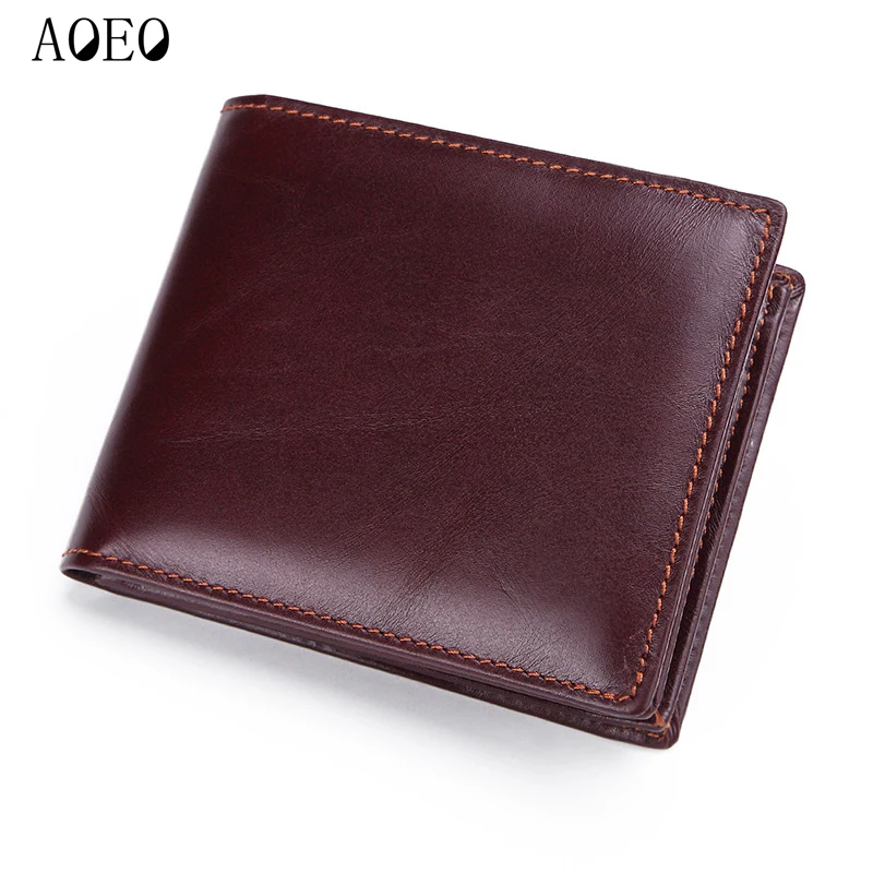 AOEO Men's Wallet Oil Wax Genuine Leather With Coin Pocket For Money Male Vintage Purse Boys Calfskin Clutch Man Wallets
AOEO Men's Wallet Oil Wax Genuine Leather With Coin Pocket For Money Male Vintage Purse Boys Calfskin Clutch Man Wallets