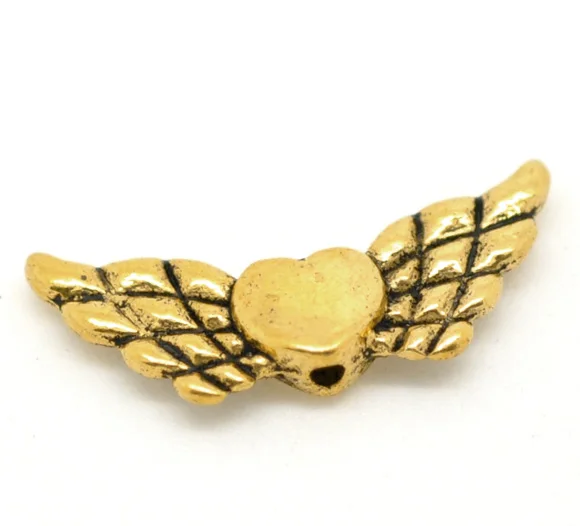 Zinc metal alloy Spacer Beads Wing Gold Tone Lattice Pattern Color Plated About 22mm x 9mm ,Hole:Approx 1mm,10 PCs new
Zinc metal alloy Spacer Beads Wing Gold Tone Lattice Pattern Color Plated About 22mm x 9mm ,Hole:Approx 1mm,10 PCs new
