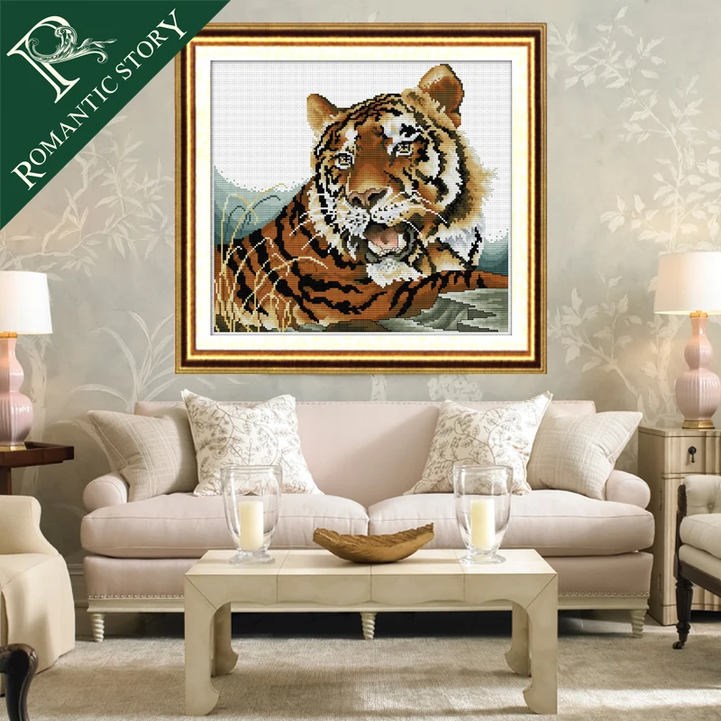 Романтическая история китайский стиль тигр король картина украшение для дома
