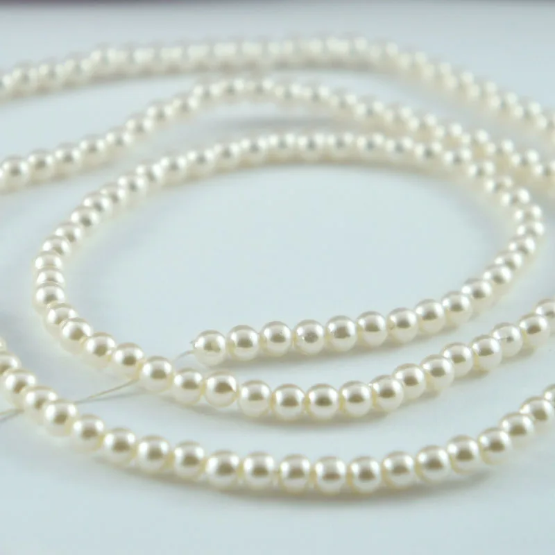100 pcs/strand 4mm Ivory Sewing ABS Imitation Plastic Round Loose Pearl Beads DIY Jewelry
100 pcs/strand 4mm Ivory Sewing ABS Imitation Plastic Round Loose Pearl Beads DIY Jewelry
