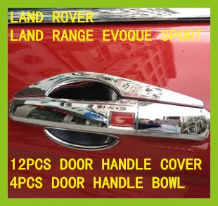ABS chrome 12pcs car door handle decoration protection cover+4pcs car door handle bowl for Range Evoque sport 2010-2016
ABS chrome 12pcs car door handle decoration protection cover+4pcs car door handle bowl for Range Evoque sport 2010-2016