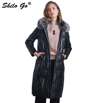 SHILO GO Down Leather Coat Womens Winter Fashion sheepskin genuine Leather long coat hooded fox fur collar long sleeve grey coat
SHILO GO Down Leather Coat Womens Winter Fashion sheepskin genuine Leather long coat hooded fox fur collar long sleeve grey coat