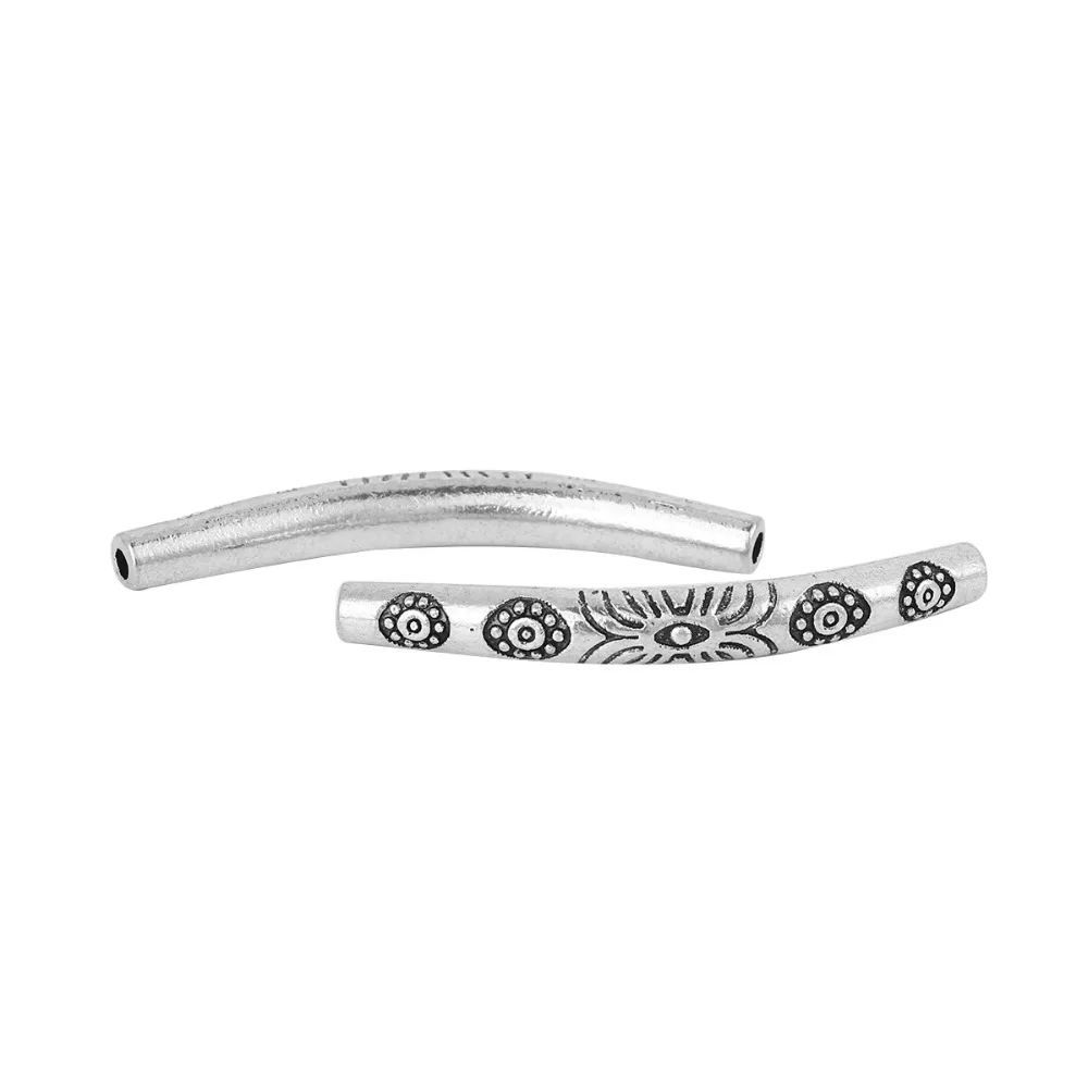 DoreenBeads Zinc Based Alloy Antique Silver Spacer Beads Curved Tube DIY 36mm(1 3/8") x 4mm( 1/8"), Hole: Approx 1.4mm, 20 PCs
DoreenBeads Zinc Based Alloy Antique Silver Spacer Beads Curved Tube DIY 36mm(1 3/8") x 4mm( 1/8"), Hole: Approx 1.4mm, 20 PCs