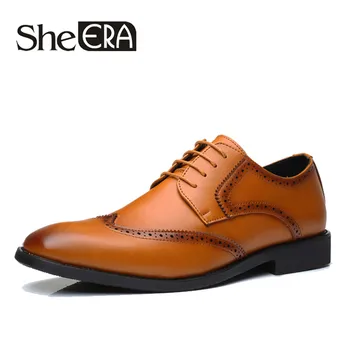 2019 New Men Dress Shoes Genuine Leather Lace Up Brogue Shoes Luxury Brand Business Office Wedding Flats Man Casual Party Shoes
2019 New Men Dress Shoes Genuine Leather Lace Up Brogue Shoes Luxury Brand Business Office Wedding Flats Man Casual Party Shoes