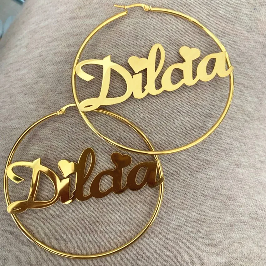 Personalized Name Drop Earrings Women Jewelry Stainless Steel Pendientes Custom Bijoux Femme Bridesmaid Gift Gold Big Earring
Personalized Name Drop Earrings Women Jewelry Stainless Steel Pendientes Custom Bijoux Femme Bridesmaid Gift Gold Big Earring