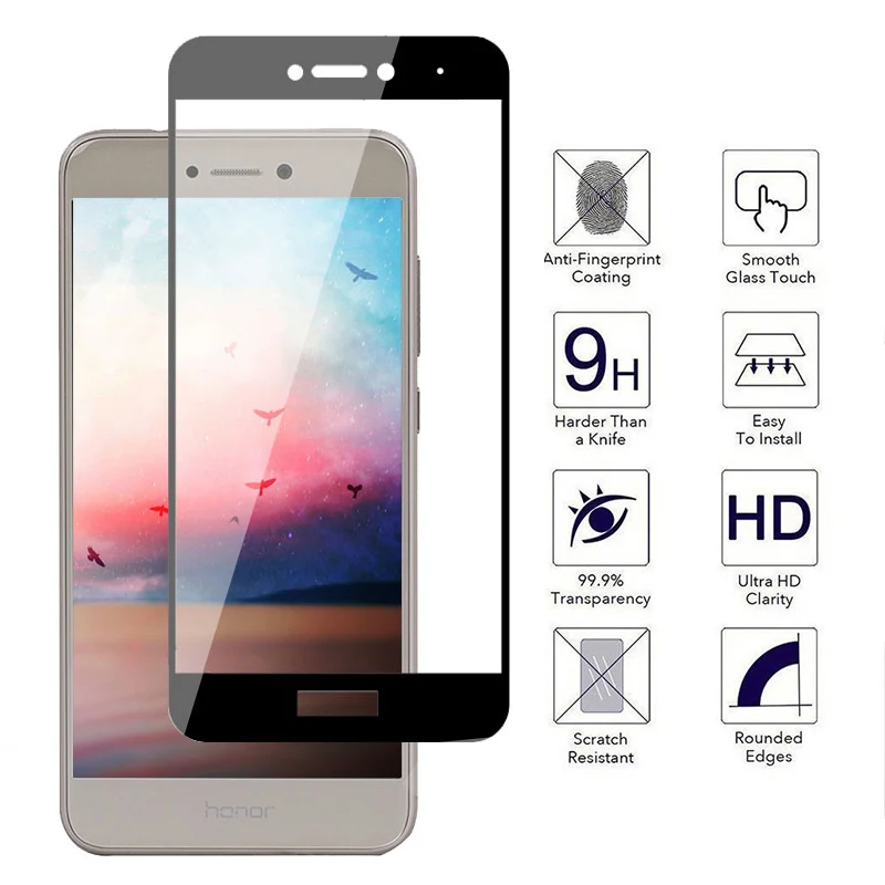 9H Full Coverage Tempered Glass For Huawei P8 Nova Lite 2017 Nova Young Y9 2018 Honor 6C Pro 9 Film Screen Protector Glossy Sklo
9H Full Coverage Tempered Glass For Huawei P8 Nova Lite 2017 Nova Young Y9 2018 Honor 6C Pro 9 Film Screen Protector Glossy Sklo