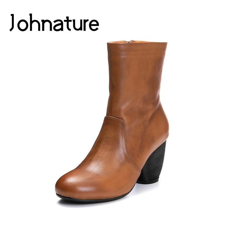 Johnature 2019 New Autumn/Winter Genuine Leather Round Toe Strange Style Zipper Casual Platform Boots Women Shoes
Johnature 2019 New Autumn/Winter Genuine Leather Round Toe Strange Style Zipper Casual Platform Boots Women Shoes