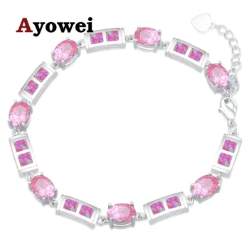 Ayowei 19.5-21.5cm Pink zircon Created Fire Opal 925 Silver Stamped Vintage Charm Bracelets for girls gift OBS094A
Ayowei 19.5-21.5cm Pink zircon Created Fire Opal 925 Silver Stamped Vintage Charm Bracelets for girls gift OBS094A